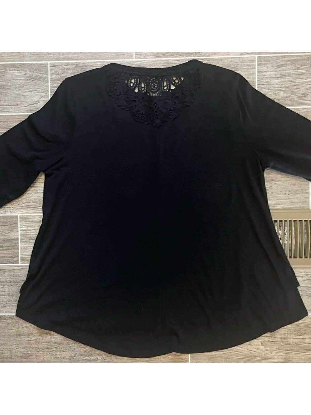 Black shirt crocheted xl